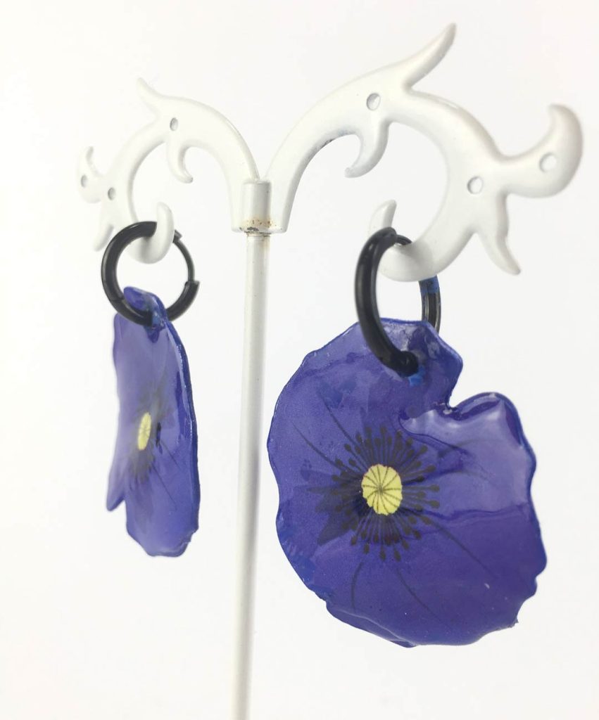 pendientes de PENSAMIENTOS hechos con papel