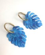 pendiente hoja de mostera original papel