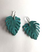 pendiente hoja de mostera original papel