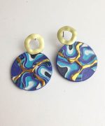 Pendientes plasma con papel reciclado y pintados a mano