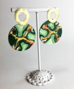 Pendientes plasma con papel reciclado y pintados a mano