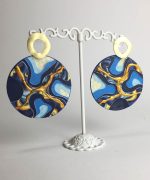 Pendientes plasma con papel reciclado y pintados a mano