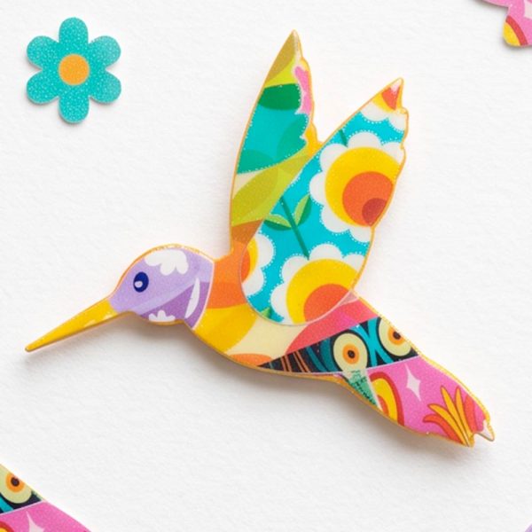 Broche papel reciclado divertido animales