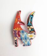Broche papel reciclado divertido animales