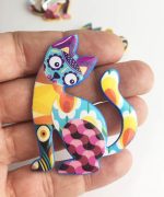 Broche papel reciclado divertido animales