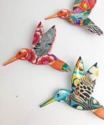 Broche papel reciclado divertido animales