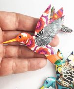 Broche papel reciclado divertido animales