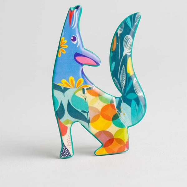 Broche papel reciclado divertido animales