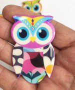 Broche papel reciclado divertido animales