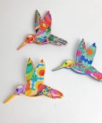 Broche papel reciclado divertido animales
