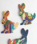 Broche papel reciclado divertido animales